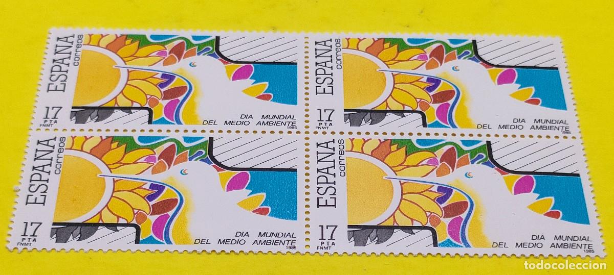 Sellos: Espa&ntilde;a 1985. Edifil 2793. D&iacute;a Mundial del Medio Ambiente. Nuevos. Bloque de 4
