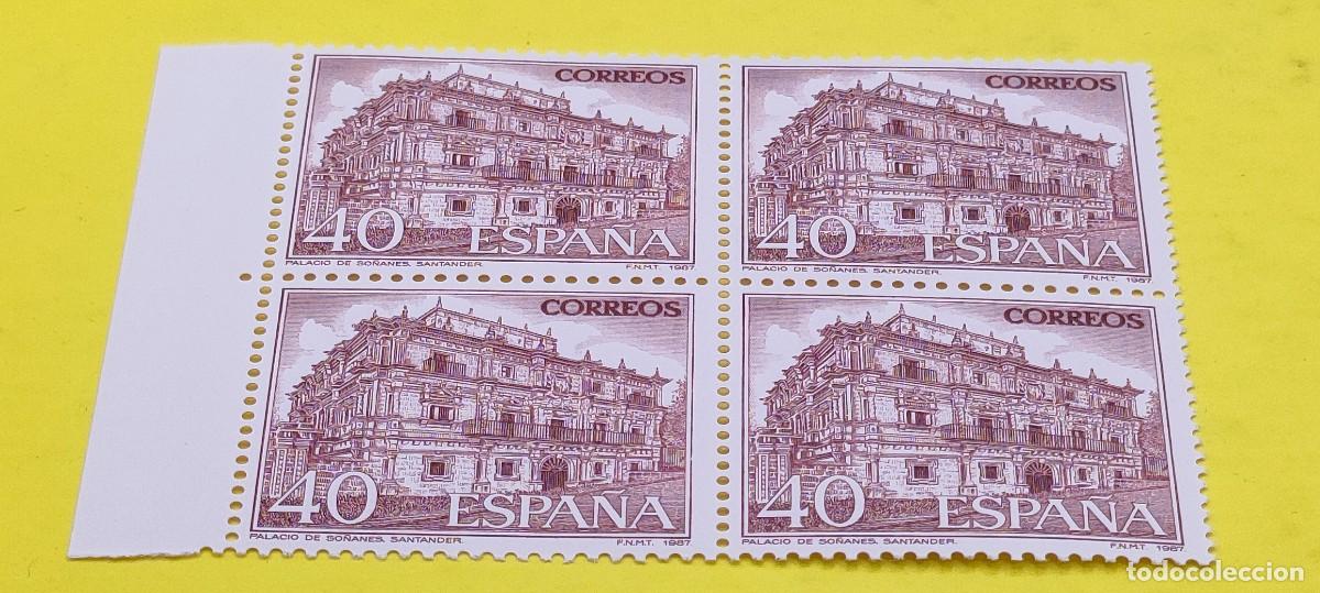Sellos: Espa&ntilde;a 1987. Edifil 2902. Turismo. Palacio de So&ntilde;anes, Villacarriedo, Cantabria. Nuevos. Bloque de 4