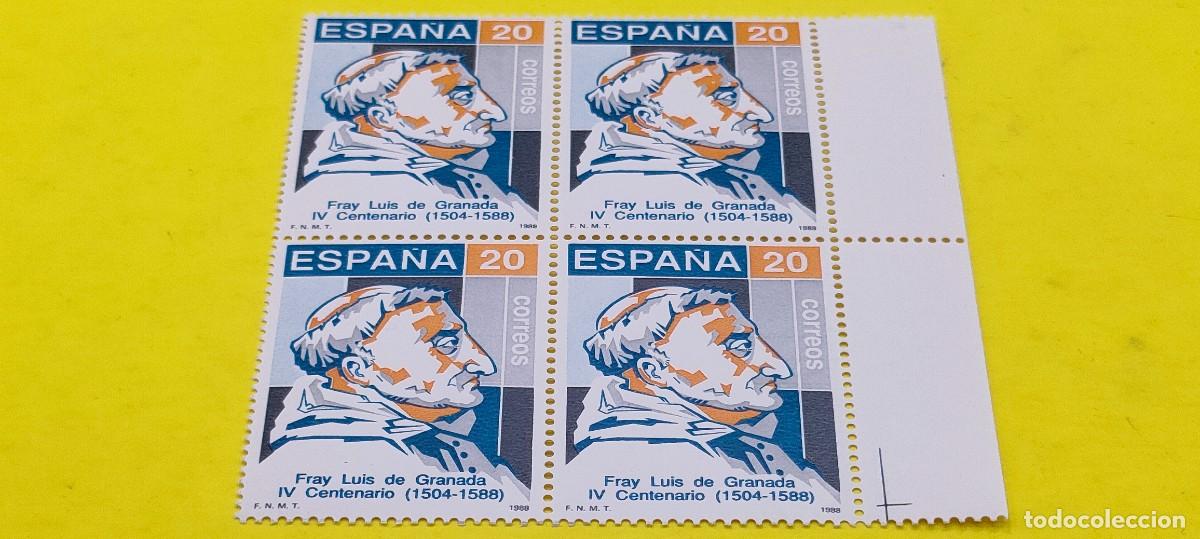 Sellos: Espa&ntilde;a 1988. Edifil 2930. IV Centenario de la muerte de Fray Luis de Granada. Nuevos. Bloque de 4