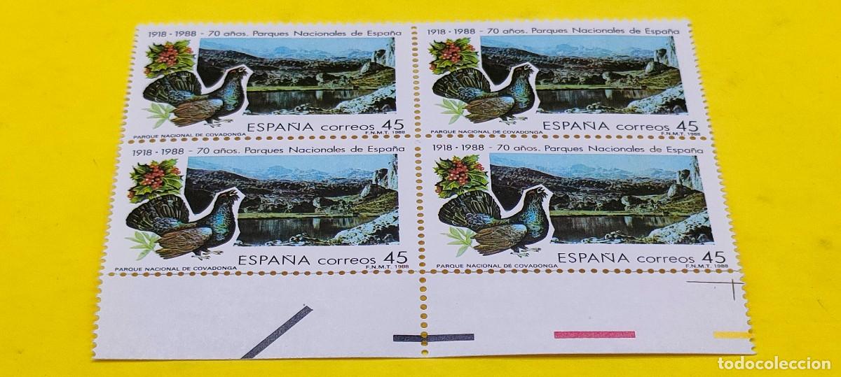 Sellos: Espa&ntilde;a 1988. Edifil 2937. Turismo. Parques Nacionales. Covadonga. Nuevos. Bloque de 4