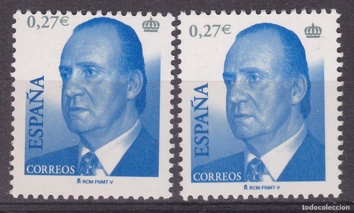 Sellos: AA1-B&aacute;sica Juan Carlos 0.27&euro; . VARIEDAD ** Sin Fijasellos . LUJO