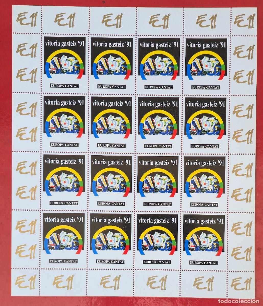 Sellos: Minipliego completo Espa&ntilde;a 1991 - XI Festival Europa Cantat - Vitoria Gasteiz - Nuevo