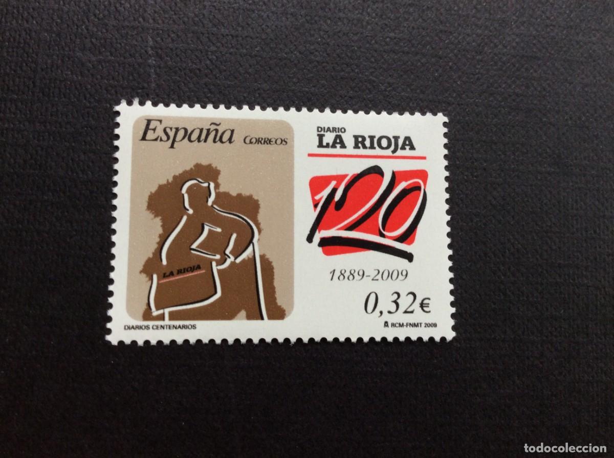 Sellos: ESPA&Ntilde;A N&ordm; YVERT 4461*** A&Ntilde;O 2009. 120 ANIVERSARIO DEL DIARIO DE LA RIOJA
