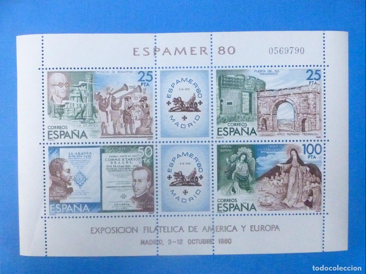 Timbres: Sello - Espa&ntilde;a - Correos - HOJITA EDIFIL SH 2583 A-D - ESPAMER 80 - A&ntilde;o 1980
