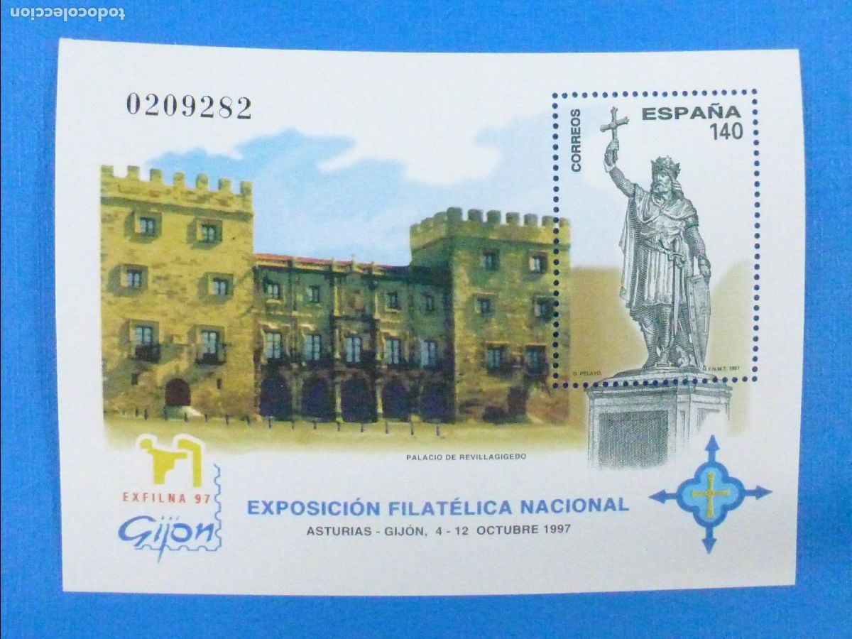 Sellos: SELLO - Hojita SH3512 - Exposici&oacute;n Filat&eacute;lica Nacional, Gij&oacute;n - EDIFIL 3512 - A&ntilde;o 1997