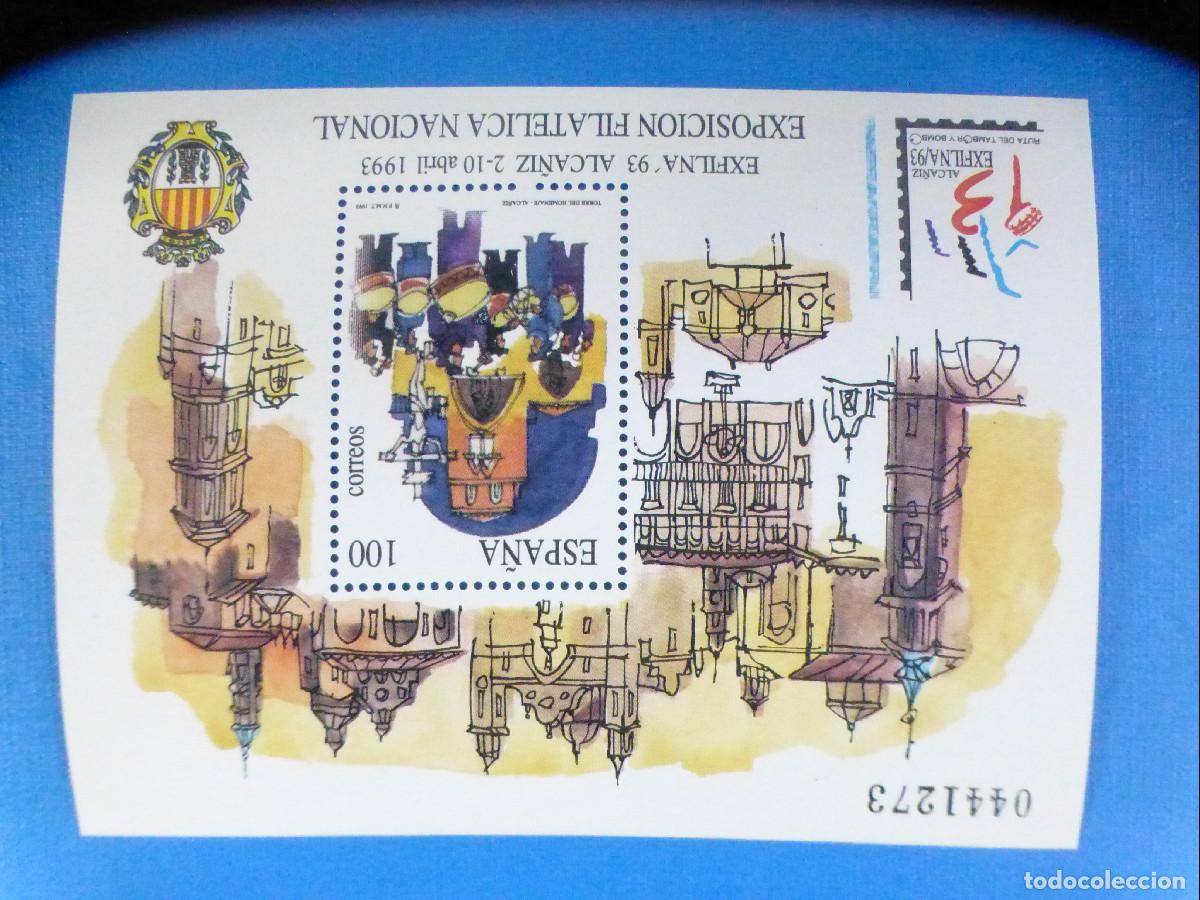 Sellos: SELLO - Hojita SH3249 - Exposici&oacute;n Filat&eacute;lica Exfilna'93 - Alca&ntilde;iz - EDIFIL 3249 - A&ntilde;o 1993