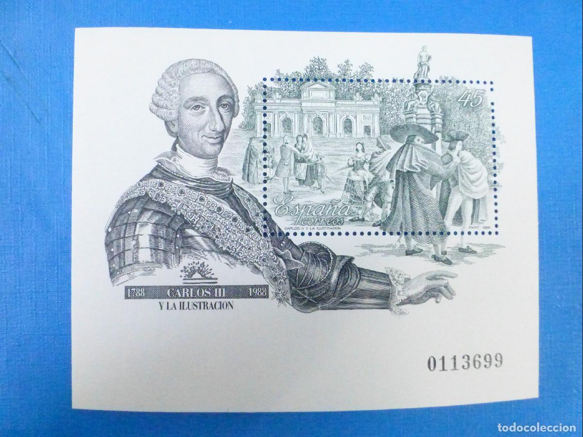 Sellos: SELLO - Hojita SH2984 Carlos III y la Ilustraci&oacute;n - EDIFIL 2984 - A&ntilde;o 1998
