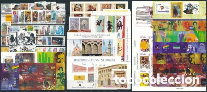 Sellos: Sellos Espa&ntilde;a a&ntilde;o 2002 completo nuevo descuento facial