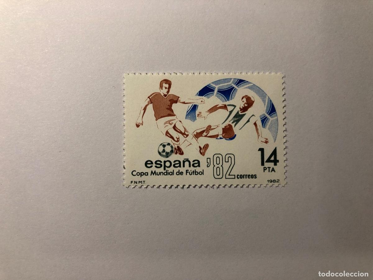 Sellos: Sello postal conmemorativo de Espa&ntilde;a de 1982 14 PTA. Copa Mundial de F&uacute;tbol 1982. Edifil 2661. Nuevo