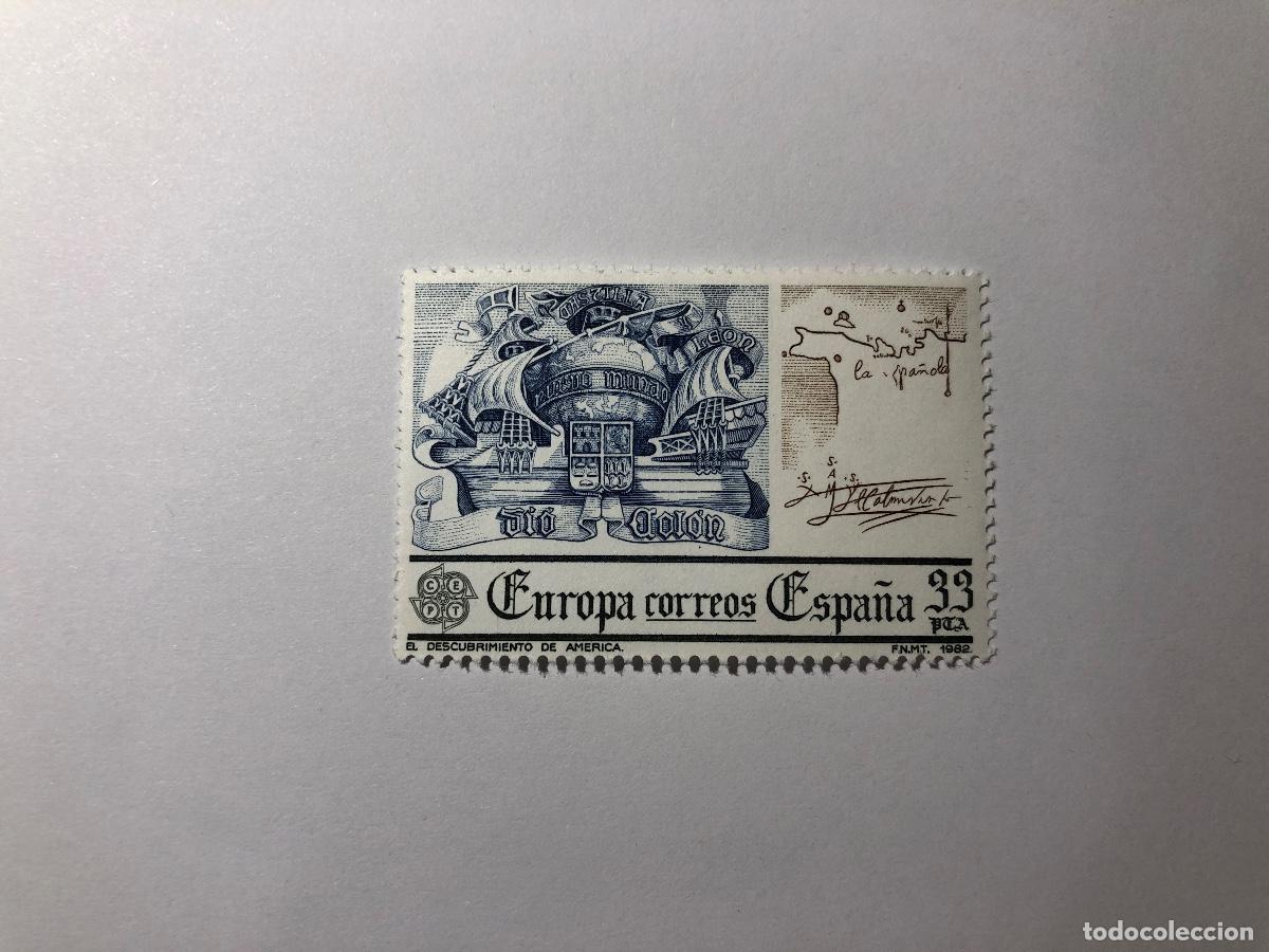 Sellos: Sello postal Correos Espa&ntilde;a, 1982. Valor facial 33 PTA. Descubrimiento de Am&eacute;rica Edifil 2658. Nuevo