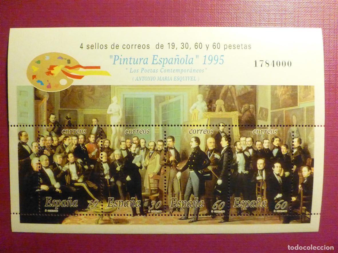Francobolli: SELLO - Pintura Espa&ntilde;ola 1995 - HOJITA - HOJA BLOQUE - EDIFIL 3397, 3398, 3399, 3400 - SH3401 - 1995