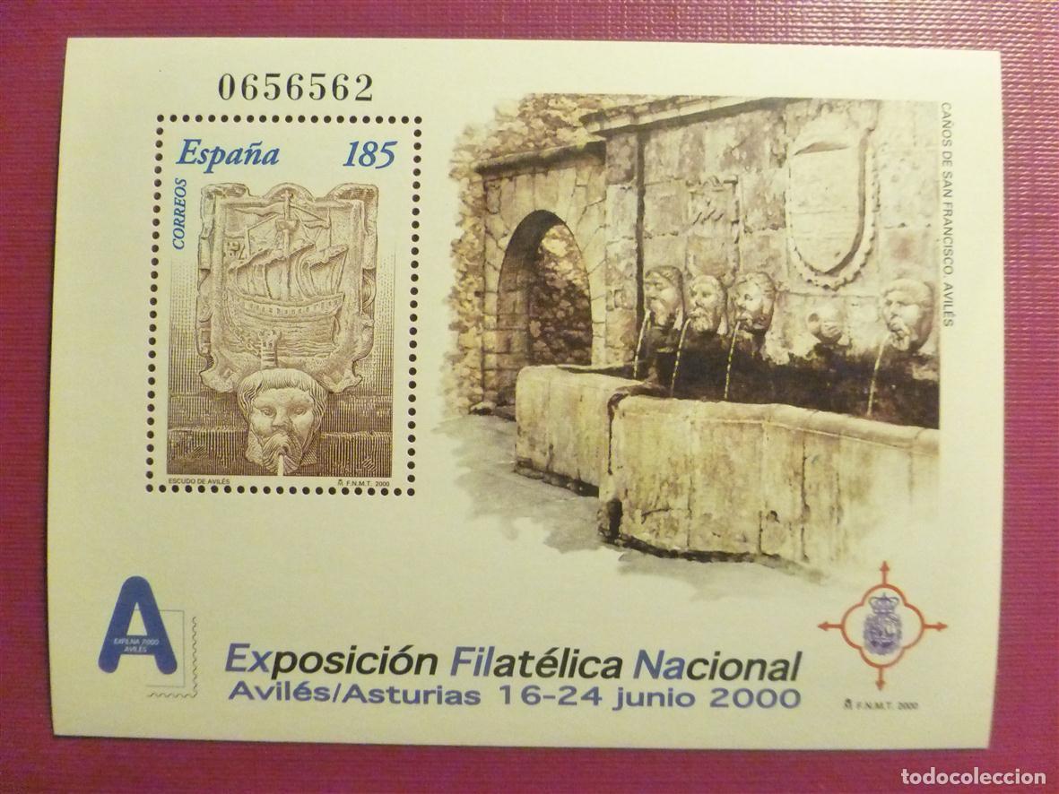 Sellos: Sello, Hojita SH3716 - Exposici&oacute;n Filat&eacute;lica Nacional - Avil&eacute;s - Edifil 3316 - A&ntilde;o 2000