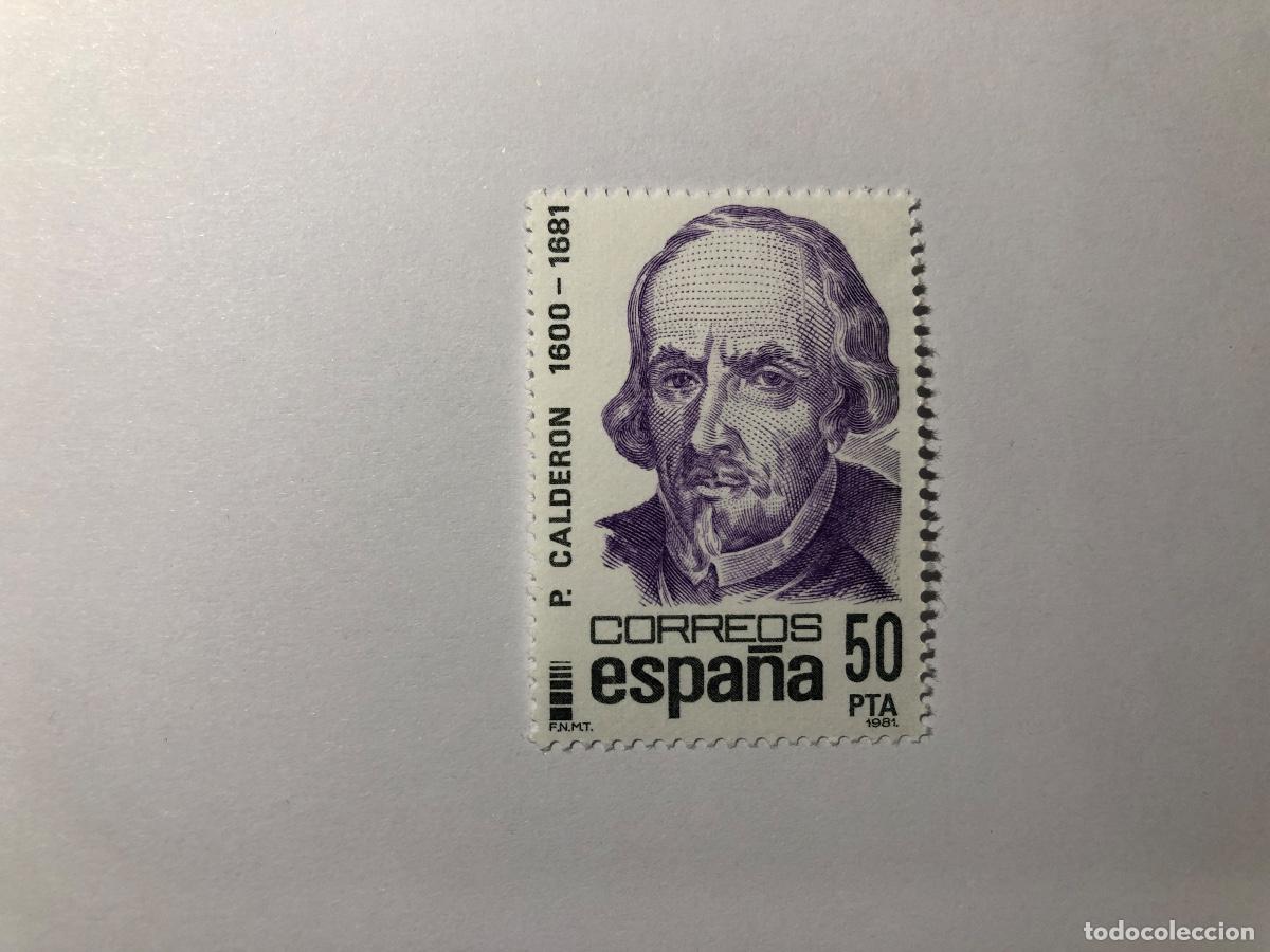 Sellos: Sello postal Correos Espa&ntilde;a, 1981. Valor facial 50 PTA. Calder&oacute;n de la Barca. Edifil 2648. Nuevo