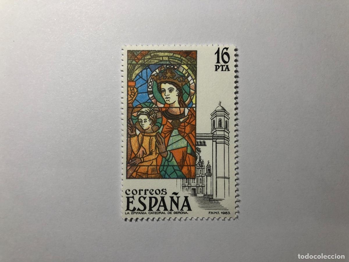 Sellos: Sello postal Correos Espa&ntilde;a, 1983. Valor facial 16 PTA. Edifil 2722. Vidrieras art&iacute;sticas. Nuevo