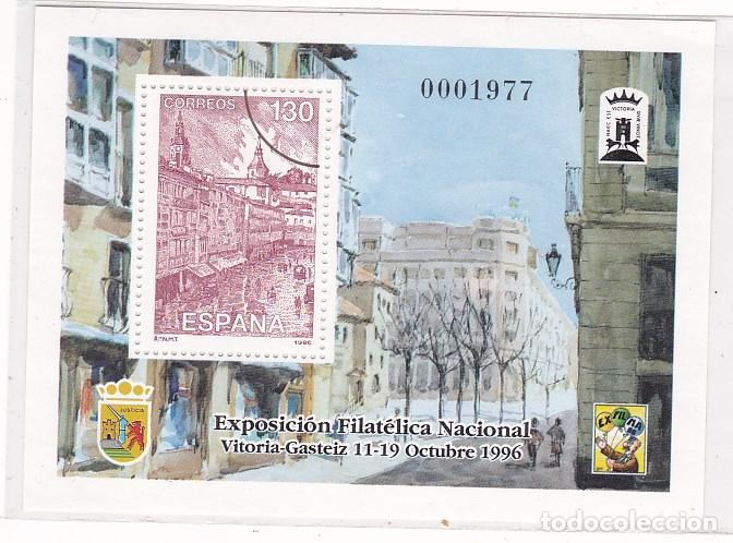 Sellos: FC-13-Hoja Bloque EXFILNA VITORIA 1966. Variedad ARCO MUESTRA ** Sin Fijasellos. LUJO