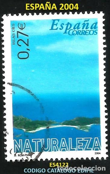 Sellos: ESPA&Ntilde;A 2004 - ES 4122 - ISLAS CIES (VIGO) - 1 SELLO USADO
