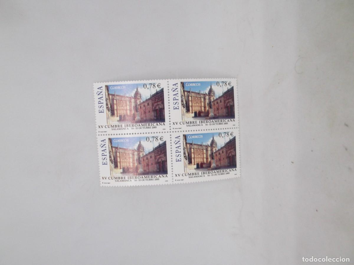 Sellos: Espa&ntilde;a 2005 XV Cumbre Iberoamericana Salamanca.Lote de cuatro nuevos