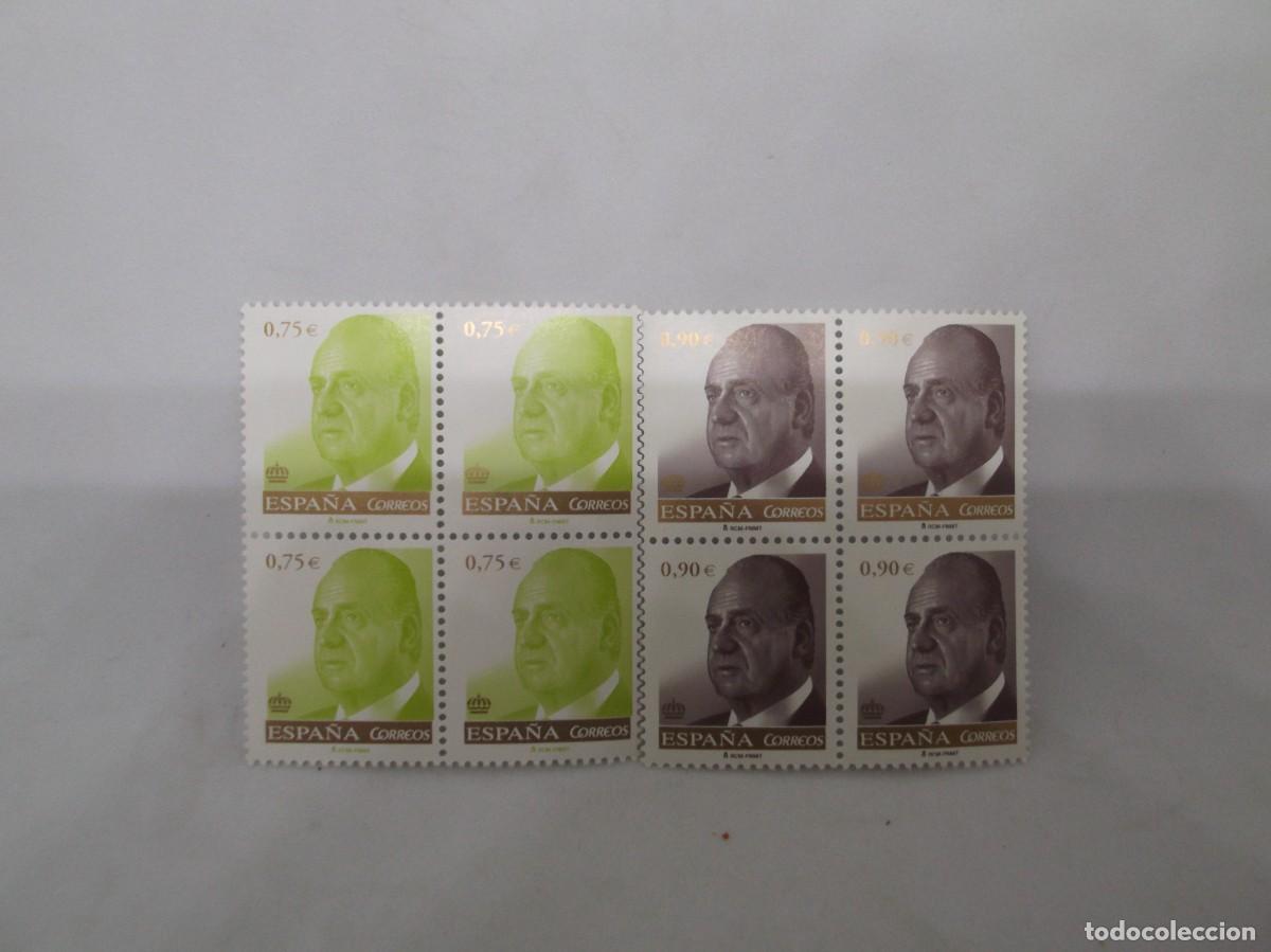 Sellos: Espa&ntilde;a 2013 Serie B&aacute;sica Rey Juan Carlos I. Lote de dos bloques de cuatro.Nuevos