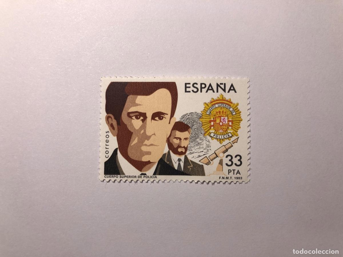 Sellos: Sello postal Correos Espa&ntilde;a, 1983. Valor facial 14 PTA. Edifil 2694. Cuerpo Superior Polic&iacute;a. Nuevo