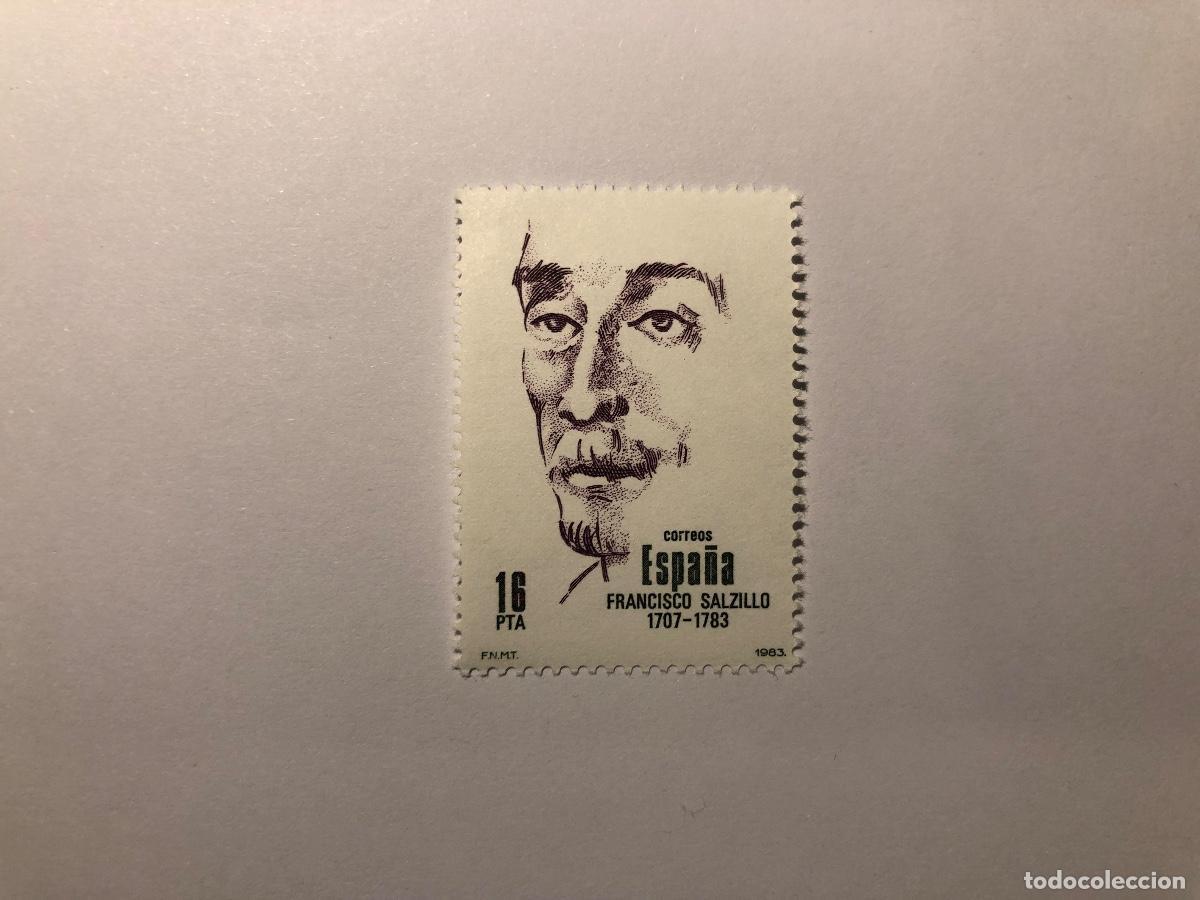 Sellos: Sello postal Correos Espa&ntilde;a de 1983. Valor facial 16 PTA. Edifil 2705. Francisco Salzillo. Nuevo