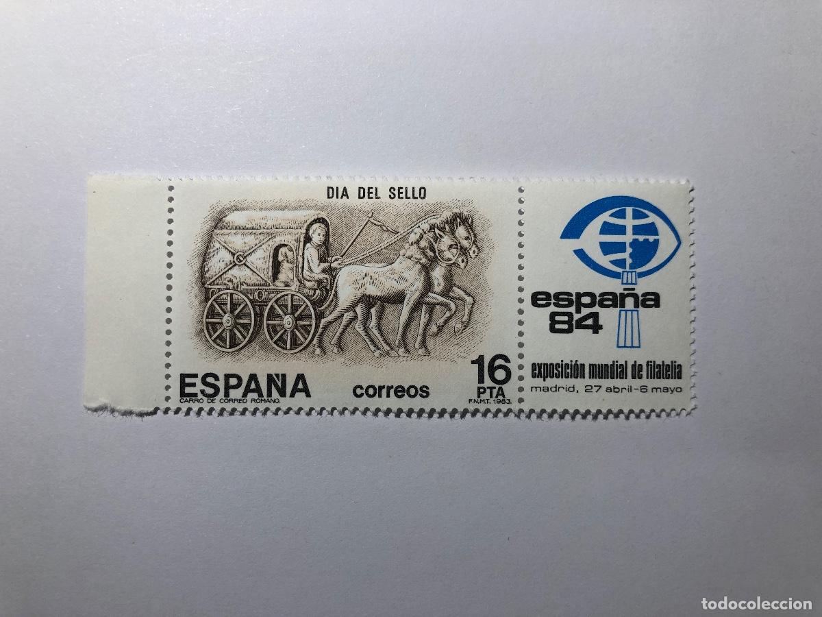 Sellos: Sello postal Correos Espa&ntilde;a de 1983. Valor facial 16 PTA. Edifil 2719. D&iacute;a del Sello. Nuevo