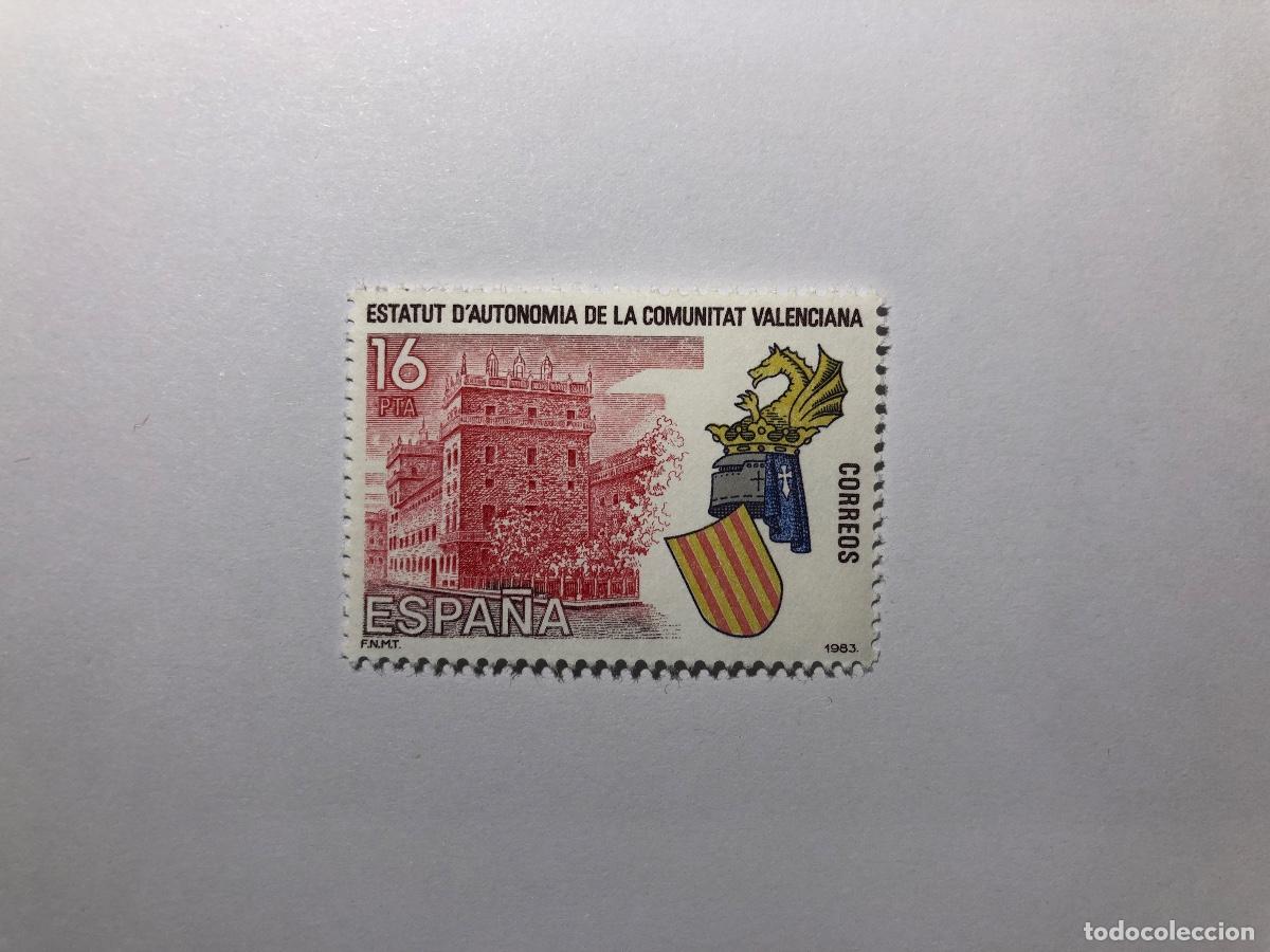 Sellos: Sello postal Correos Espa&ntilde;a de 1983. Valor facial 16 PTA. Edifil 2691. Estatuto de Autonom&iacute;a. Nuevo