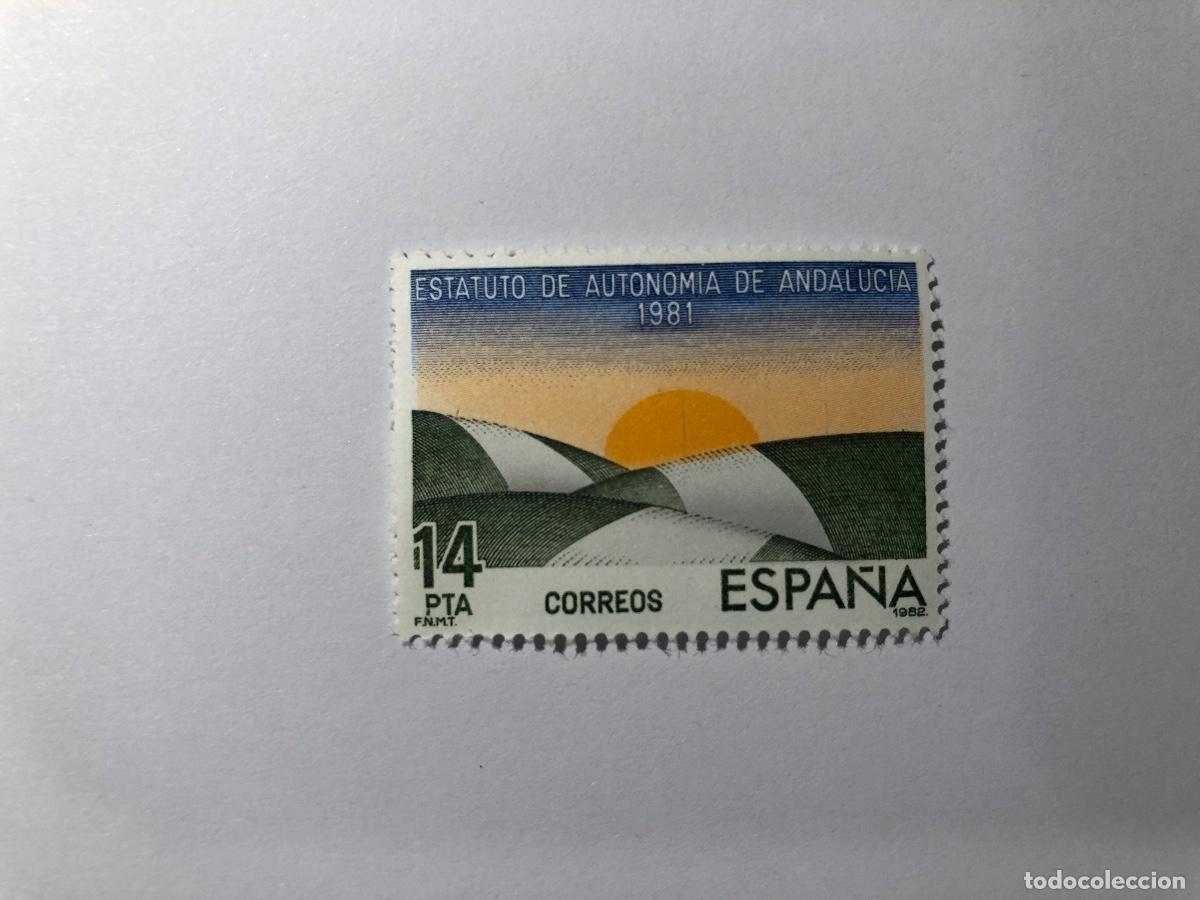 Sellos: Sello postal Correos Espa&ntilde;a de 1983. Valor facial 14 PTA. Edifil 2686. Estatuto Andaluc&iacute;a. Nuevo