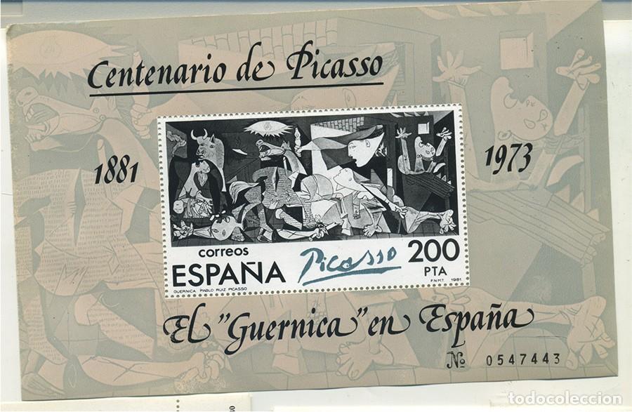 Sellos: HOJA BLOQUE CENTENARIO DE PICASSO EL GUERNICA EN ESPA&Ntilde;A EDIFIL 2631