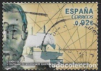 Sellos: 2014 V Centen. llegada Pedro de Le&oacute;n a la costa de Florida, EDIFIL n&ordm; 4848 (o)