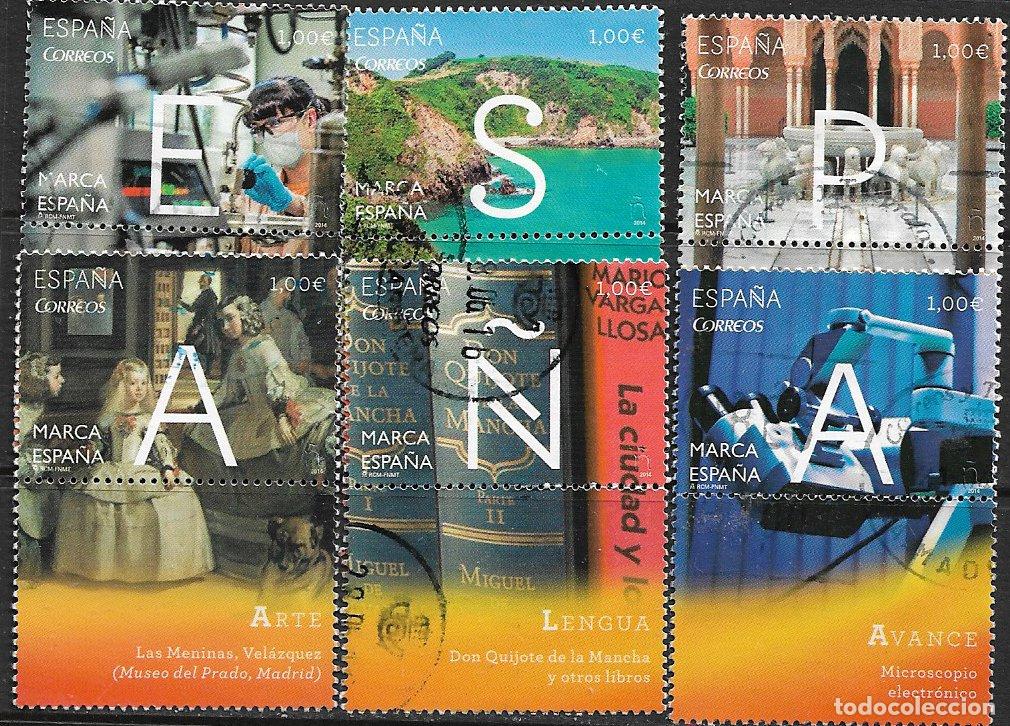 Sellos: 2014 Marca Espa&ntilde;a, EDIFIL n&ordm; SH 4878 /3 con bandeleta (o)