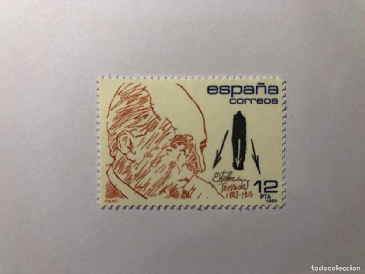 Sellos: Sello postal Correos Espa&ntilde;a de 1985 valor facial 12 PTA. Edifil 2807. Personajes. Nuevo