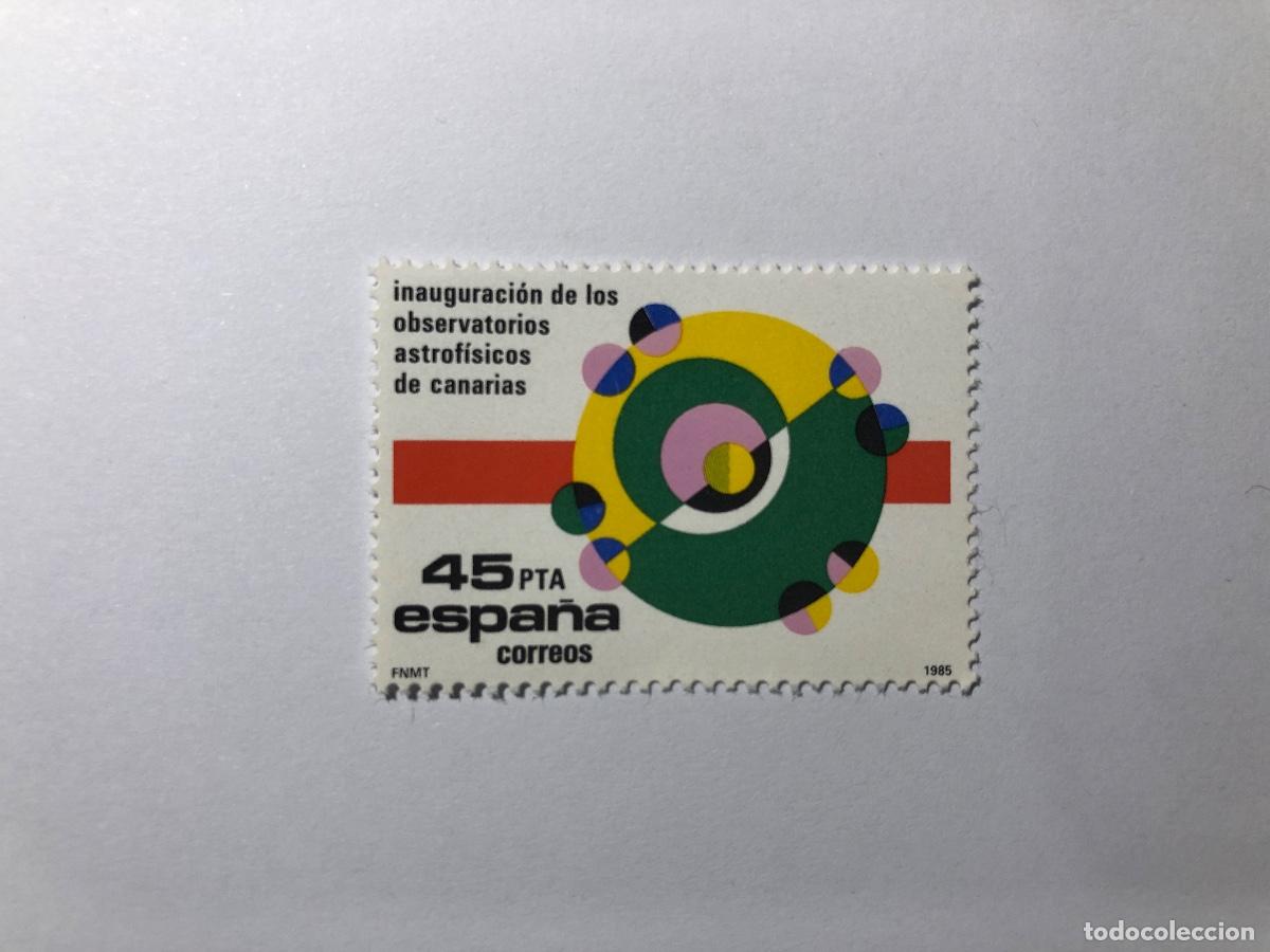 Sellos: Sello postal Correos Espa&ntilde;a de 1985 valor facial 45 PTA. Edifil 2802. Observatorios Astrof&iacute;si. Nuevo