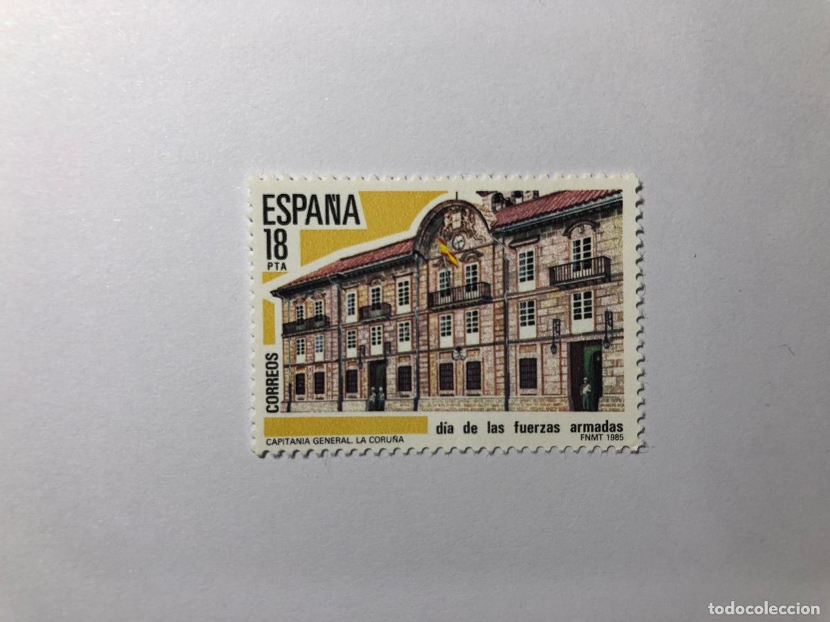 Sellos: Sello postal Correos Espa&ntilde;a de 1985 valor facial 18 PTA. Edifil 2790. Fuerzas Armadas. Nuevo