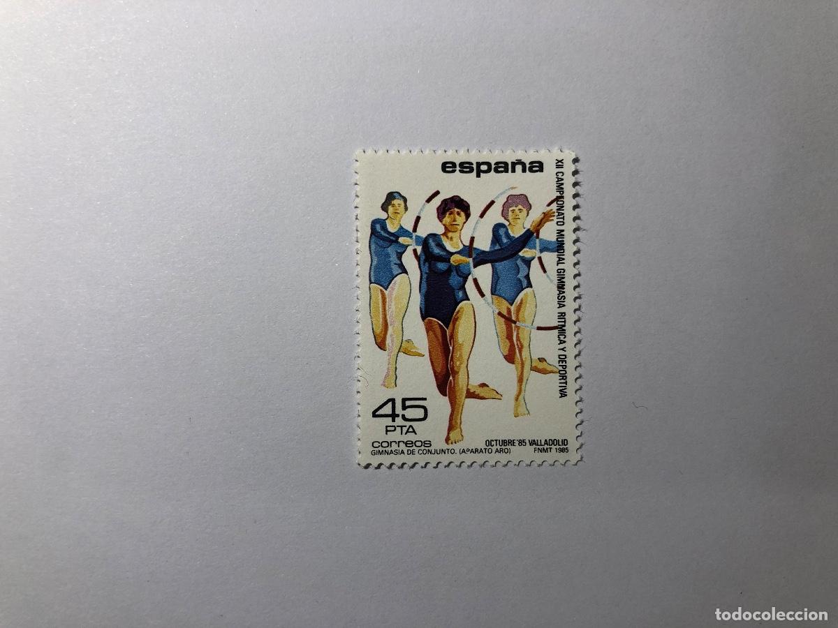 Sellos: Sello postal Correos Espa&ntilde;a de 1985 valor facial 45 PTA. Edifil 2812. Gimnasia R&iacute;tmica. Nuevo