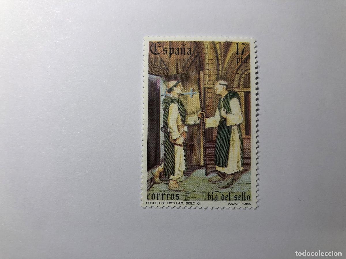 Sellos: Sello postal Correos Espa&ntilde;a de 1985 valor facial 17 PTA. Edifil 2810. D&iacute;a del Sello. Nuevo