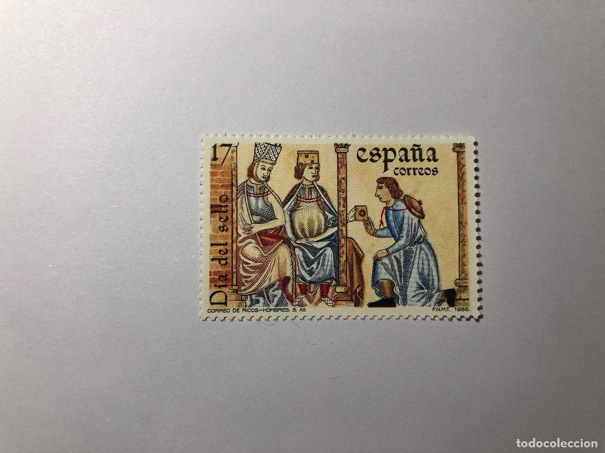 Sellos: Sello postal Correos Espa&ntilde;a de 1986 valor facial 17 PTA. Edifil 2857. D&iacute;a del Sello. Nuevo