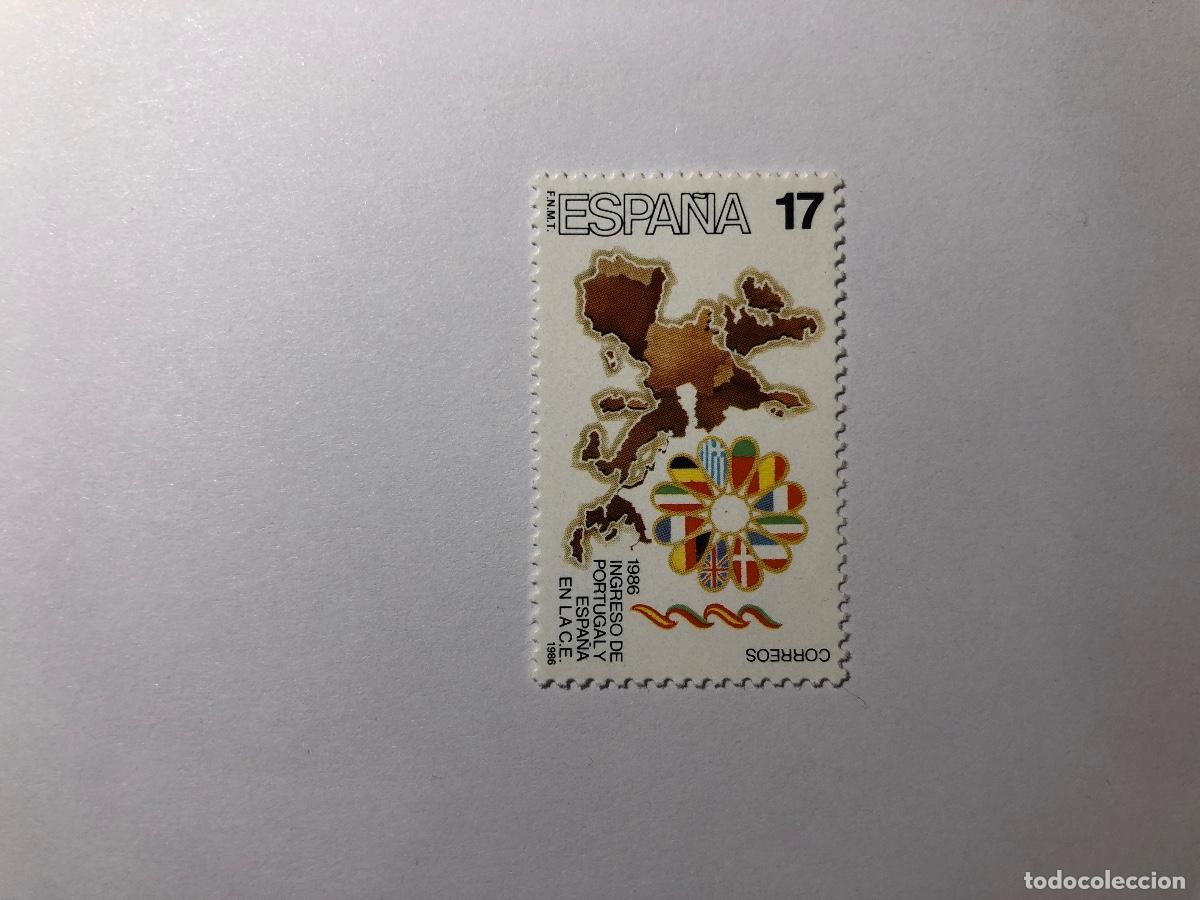 Sellos: Sello postal Correos Espa&ntilde;a de 1986 valor facial 17 PTA. Edifil 2826. CEE. Nuevo