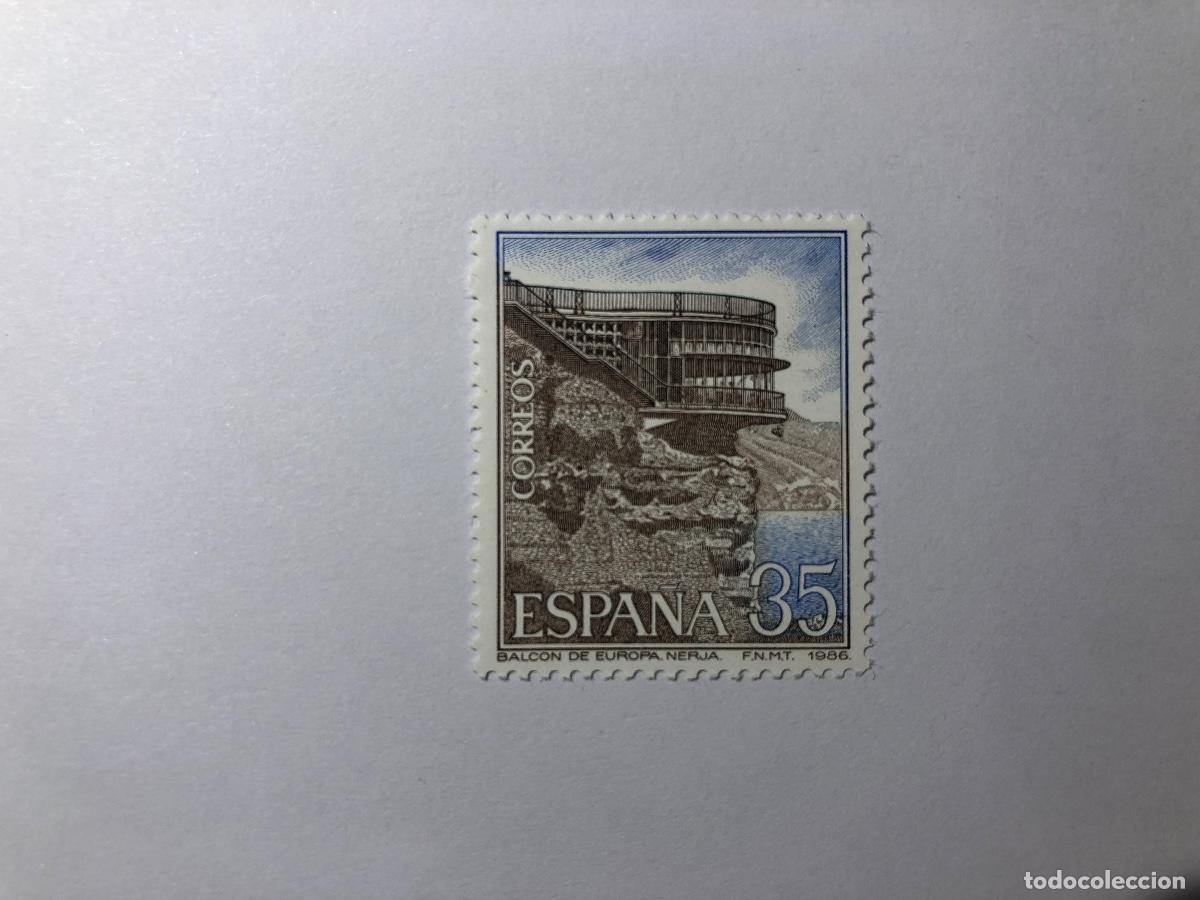 Sellos: Sello postal Correos Espa&ntilde;a de 1986 valor facial 35 PTA. Edifil 2837. Balc&oacute;n de Europa. Nuevo