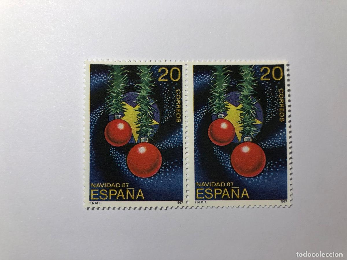 Sellos: Sellos postales Correos Espa&ntilde;a de 1987 valor facial 20 PTA. Edifil 2925. Navidad 1987. Nuevo