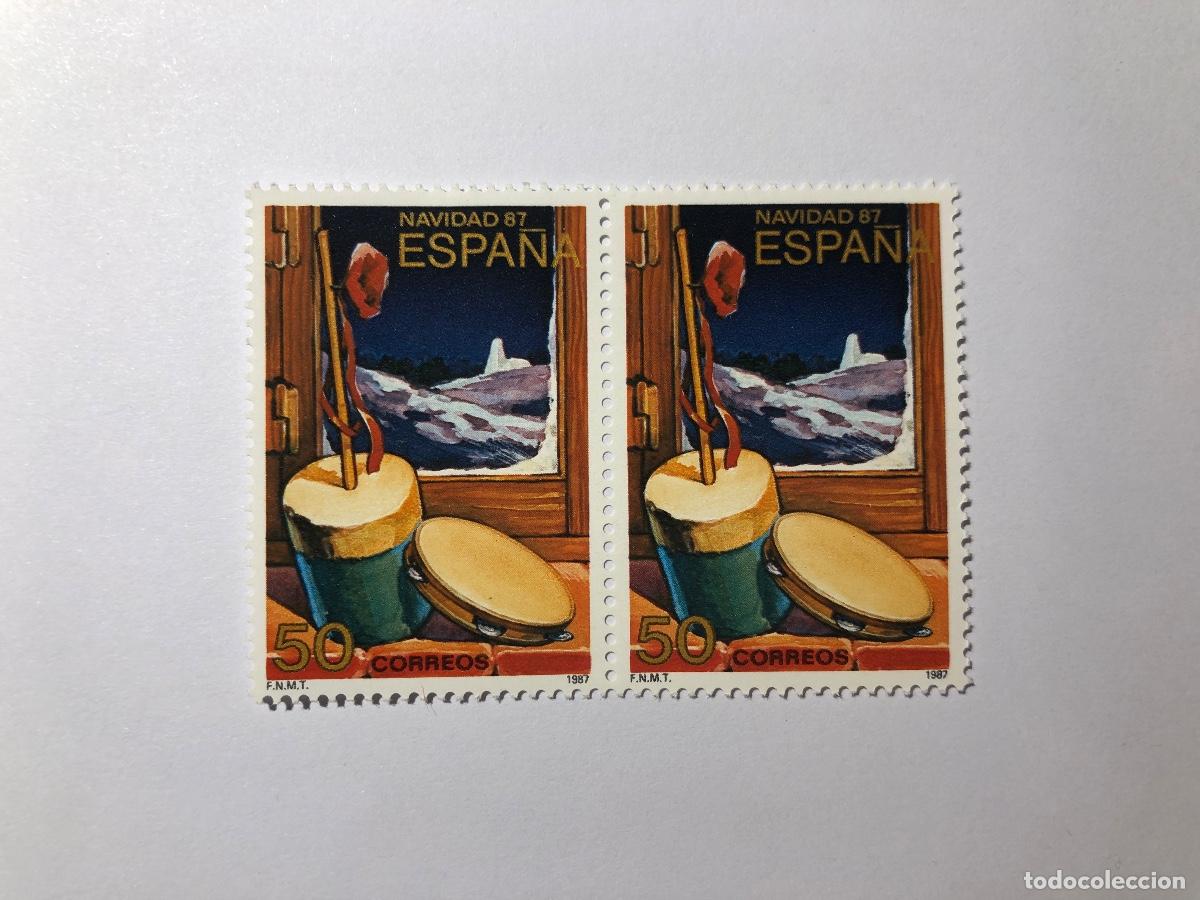 Sellos: Sellos postales Correos Espa&ntilde;a de 1987 valor facial 50 PTA. Edifil 2926. Navidad 1987. Nuevo
