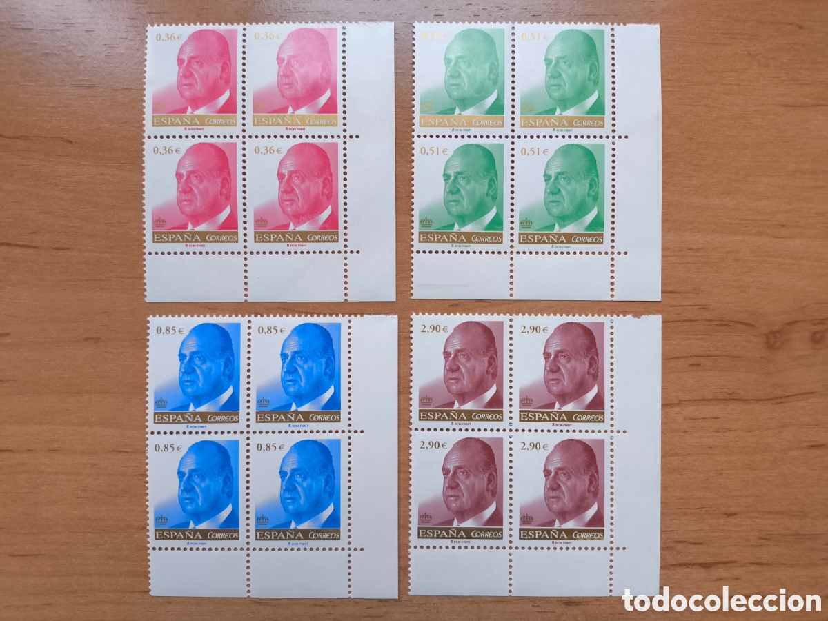 Sellos: Serie Juan Carlos 2012 edifil 4699/4702