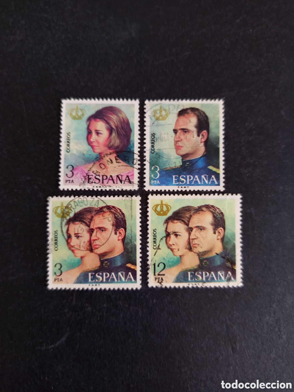 Sellos: Espa&ntilde;a, 1975. SSMM Juan Carlos I y Sof&iacute;a. Edifil 2302/5. Pedido m&iacute;nimo 3 &euro;. Ver fotos.