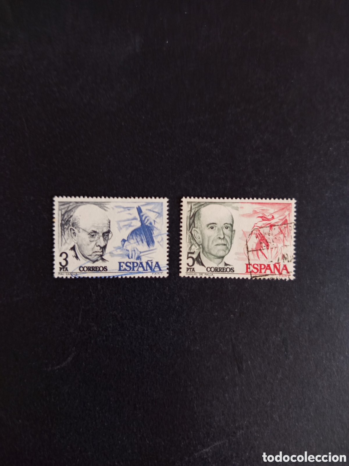 Sellos: Espa&ntilde;a, 1976. Pau Casals y Manuel de Falla. Edifil 2379/80. Pedido m&iacute;nimo 3 &euro;. Ver fotos.