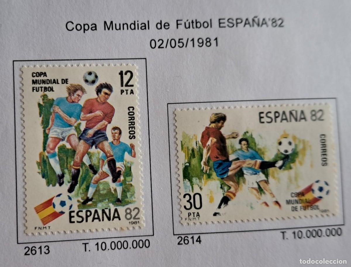 Sellos: serie completa de sellos usados, copa mundial futbol Espa&ntilde;a 82, edifil 2613-2614, a&ntilde;o 1981.