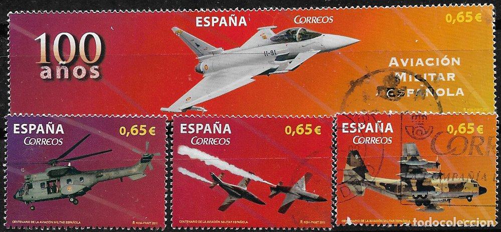 Sellos: 2011 Centenario de la aviaci&oacute;n militar espa&ntilde;ola. EDIFIL n&ordm; SH 4653 A / D (o)