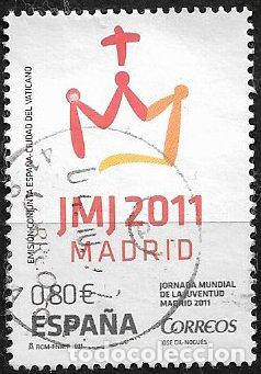 Sellos: 2011 Jornadas Mundiales de la Juventud. Madrid. EDIFIL n&ordm; 4656 (o)
