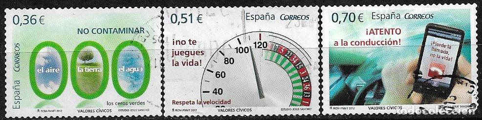 Sellos: 2012 Valores c&iacute;vicos, EDIFIL n&ordm; SH 4696 / 8 (o)