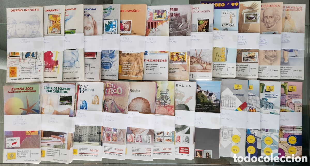 Sellos: Folleto u hoja informativas de Correos Espa&ntilde;a, a&ntilde;os completos 1989-2013 informativo SF boletines