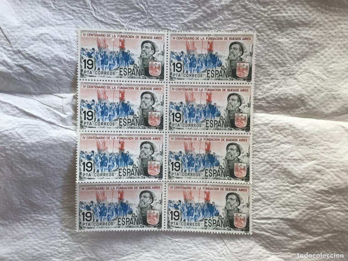 Sellos: Sellos 19 pesetas IV centenario fundaci&oacute;n de Buenos Aires. 1980