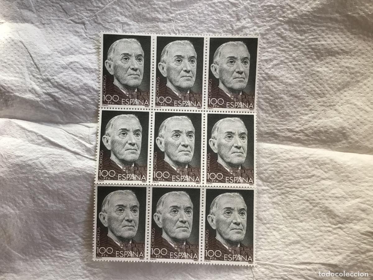 Sellos: 9 sellos 100 PTAs Ramon P&eacute;rez de Ayala 1880-1962